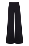 Sophie Et Voila Tailored Crepe Wide-leg Pants In Black