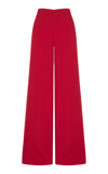 Sophie Et Voila Tailored Crepe Wide-leg Pants In Red