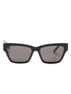 BALENCIAGA BLACK SQUARE-FRAME SUNGLASSES