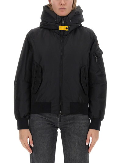 Parajumpers Gobi Core Logo-patch Hooded Jacket In Black