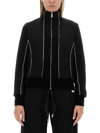 Off-white Jacket High Collar Contrast Piping In Black