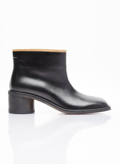Mm6 Maison Margiela Anatomic Ankle Boots In Black