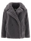 Ugg Gertrude Short Teddy Coat Ink In Black