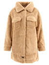Ugg Frankie Recycled Polyester Fleece Shirt Jacket In Beige