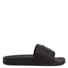 Giuseppe Zanotti Brett Leather Slides In Black