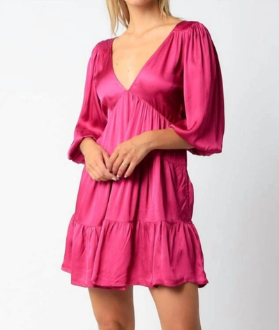 Olivaceous The Cindy Dress In Fuchsia In Pink