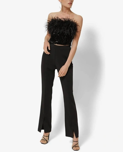 LINE AND DOT ALEXIS SPLIT PANT IN BLACK