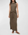 Michael Stars Solange Tie Waist Dress In Dolma In Multi