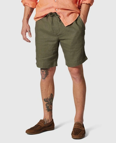 Rodd & Gunn Men's Linen Resort Drawstring Shorts In Olive