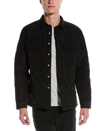 Slate & Stone Nylon Quilted Padded Jacket In Black