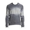 J Brand Men's Gray Ombre Print Messer Fleece Sweatshirt Sweater In Multi