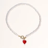 JOEY BABY KOKORO FRESHWATER PEARL HEART NECKLACE