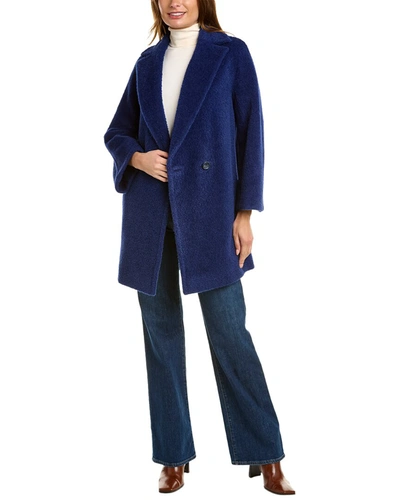 Cinzia Rocca Icons Wool & Alpaca-blend Coat In Blue