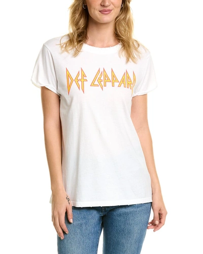 Recycled Karma Def Leppard Classic Logo T-shirt In White
