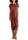 Steve Madden Tori Midi Dress In Brown