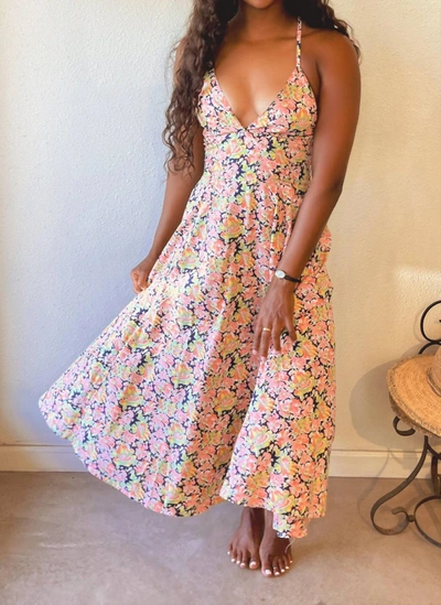 Lusana Tamika Maxi Dress In Fleur In Multi