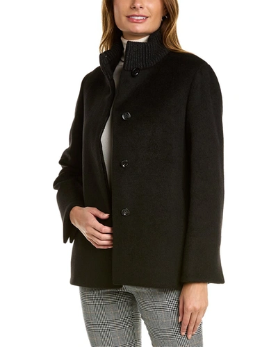 Cinzia Rocca Icons Wool-blend Coat In Black