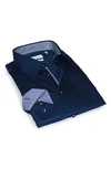 LEVINAS LEVINAS CONTEMPORARY FIT SOLID BUTTON-UP SHIRT