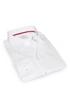 Levinas Contemporary Fit Solid Button-up Shirt In White