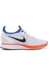 NIKE AIR ZOOM MARIAH LEATHER-TRIMMED FLYKNIT SNEAKERS