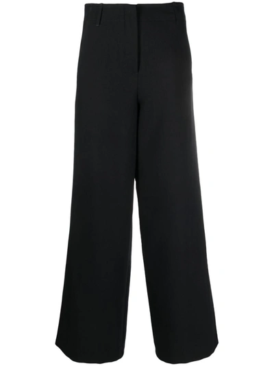 Alysi Pressed-crease High-waist Trousers In Black