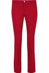 GUCCI WOOL AND SILK-BLEND CREPE FLARED PANTS