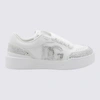 DOLCE & GABBANA DOLCE & GABBANA WHITE AND SILVER LEATHER NEW ROMA SNEAKERS