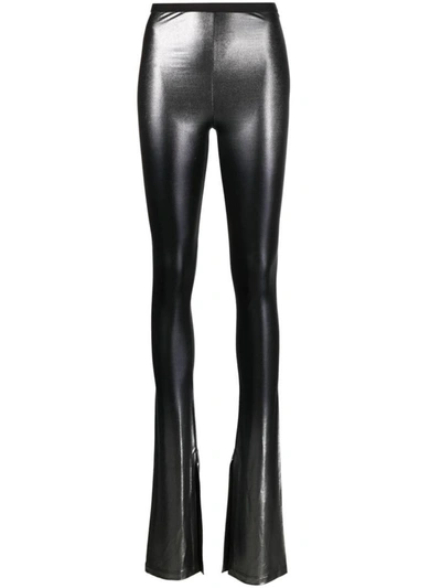 Rick Owens Carmen Jersey Flared Leggings In Plata