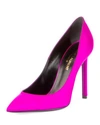 Saint Laurent Anja Satin Pumps In Pink