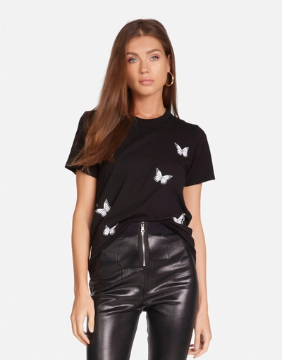 Lauren Moshi Croft Optimist Butterflies In Black