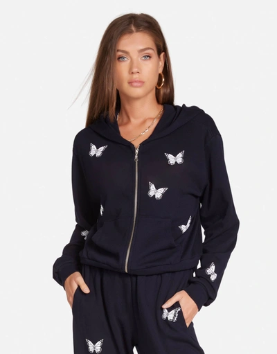 Lauren Moshi Lachelle Optimist Butterflies In Dark Navy