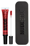 Nudestix Nude Plumping Lip Glace Nude Cherry 00 0.34 oz/ 10 ml In Nude Cherry 00