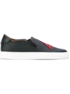 Givenchy Leather Slip On With Embroidered Patch