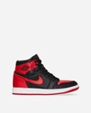 NIKE WMNS AIR JORDAN 1 RETRO HIGH OG SNEAKERS BLACK / UNIVERSITY RED