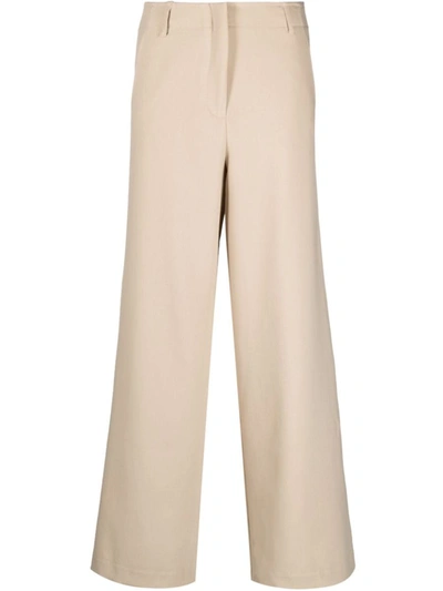 Alysi Straight-leg Tailored Trousers In Beige