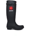 KENZO KENZO 'WELLINGTON' BLACK NATURAL RUBBER BOOTS