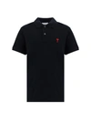 Ami Alexandre Mattiussi Polo Shirt Ami Paris Men In Black