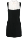 Valentino Wool And Silk-blend Crepe Mini Dress In Black