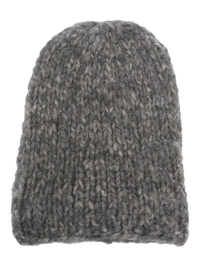 Wild Cashmere Cable-knit Cashmere Beanie In Grey