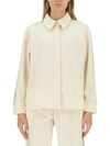 Palm Angels Monogram Sports Shirt In Beige