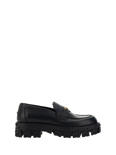 Versace Loafer In Nero-oro