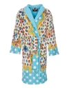 Versace Butterflies Bath Robe In Multicolor