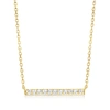 Ross-simons Diamond Bar Necklace In 18kt Gold Over Sterling In Multi
