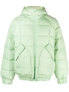 Arte Antwerp Joey Cuts Puffer Jacket In Green