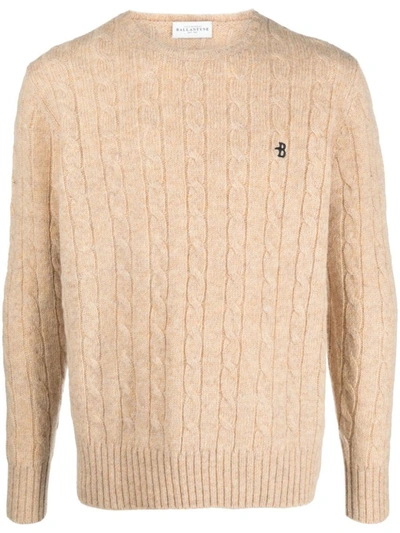Ballantyne Wool Sweater In Beige