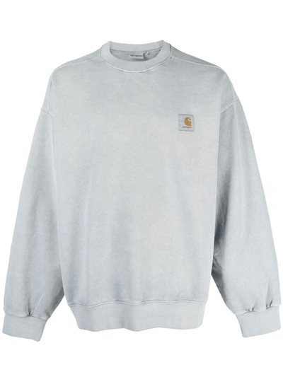 Carhartt Logo-patch Cotton Sweatshirt In Grey