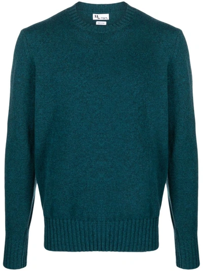 Doppiaa Crew-neck Wool-blend Jumper In Green