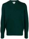 Doppiaa Crew-neck Wool-blend Jumper In Green