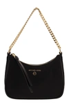 Michael Kors Jet Set Charm Small Shoulder Bag In Nylon Gabardine In Black