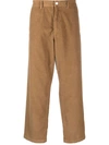 Ranra Corduroy Straight-leg Trousers In Saddle